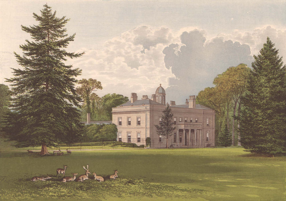 Brockley Hall, Yatton, Somerset. MORRIS c1893 old antique print picture